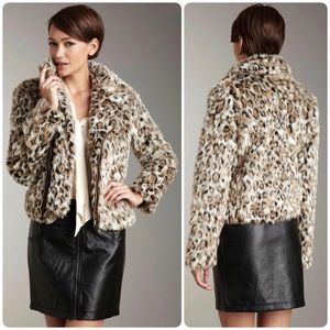 Romeo & Juliet Couture Leopard faux fur jacket